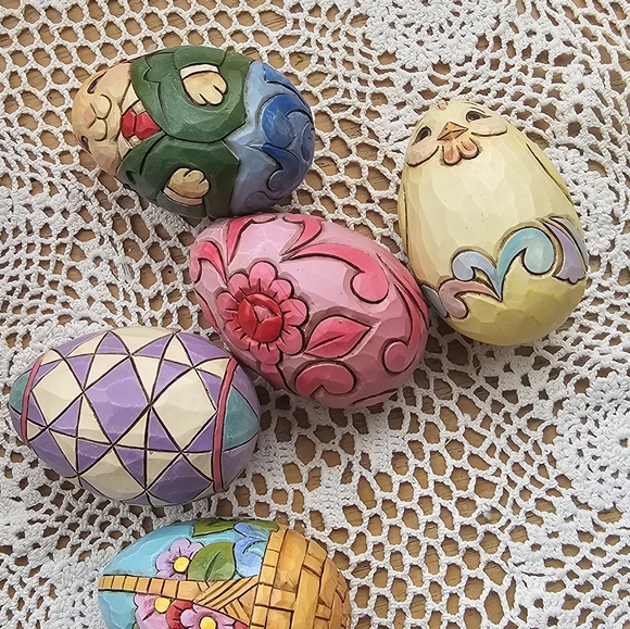 Jim Shore Heartwood "For The Love of Easter" Easter Basket 5 Eggs 4016464 2009 - Picture 3 of 16